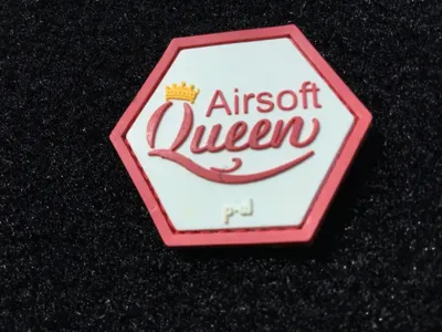 PW Queen 3D PVC Hex Patch - patch-werk