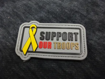 PW Support Our Troops 3D PVC Patch - patch-werk