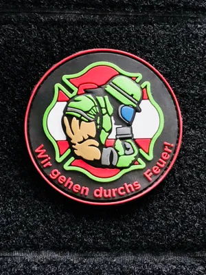 PW Wir Gehen Durchs Feuer Österreich 3D PVC Patch - patch-werk