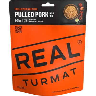 On the Go Turmat Pulled Pork with Rice - Outdoor Fertiggericht - Real Turmat