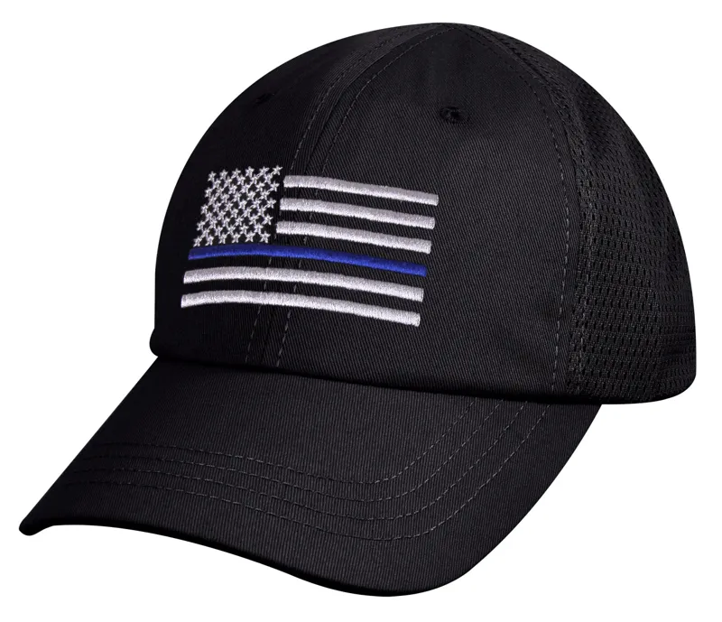 Rothco Tactical Mesh Back Cap Mit Thin Line Flagge · Azul