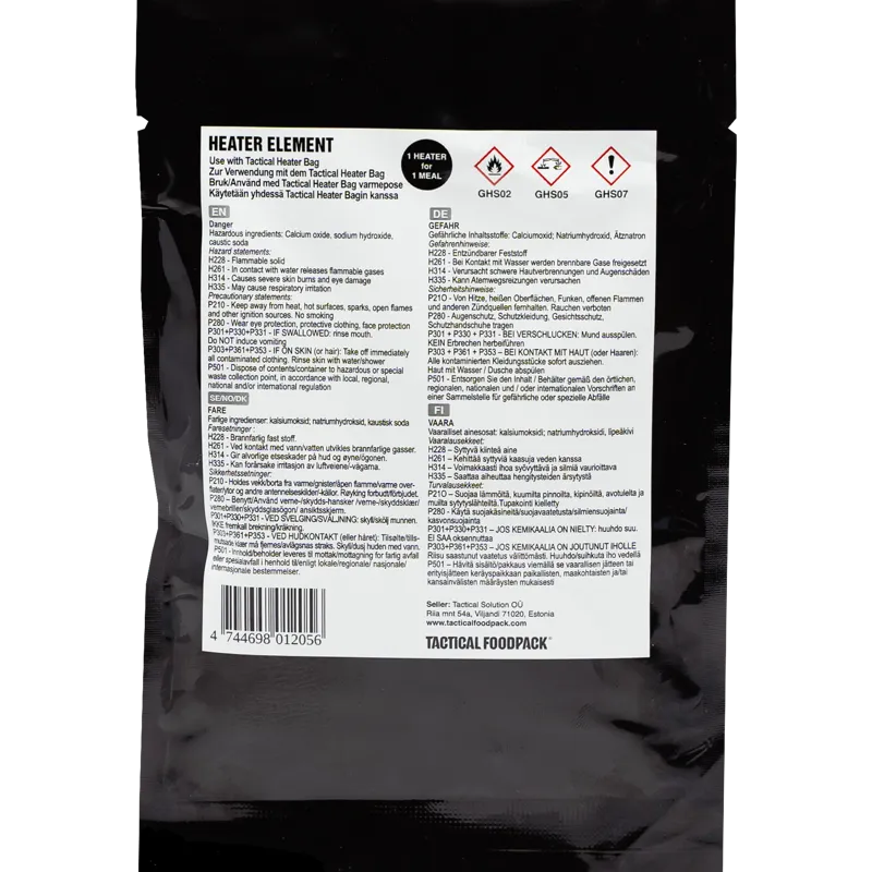Tactical Foodpack Heater Element