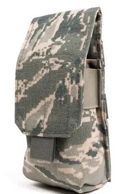 US Air Force ABU Tiger Stripe M4 2-MAG MOLLE Pouch - Quick Release - US Military | Surplus