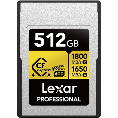 CFexpress Pro Type A 4.0 Series 512GB R1800/W1650MB/S – VPG400 - Lexar