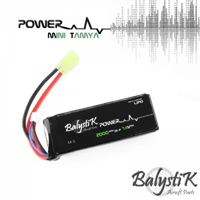 7.4V 2000mAh 20C LIPO Battery (Mini Tamiya) - Balystik