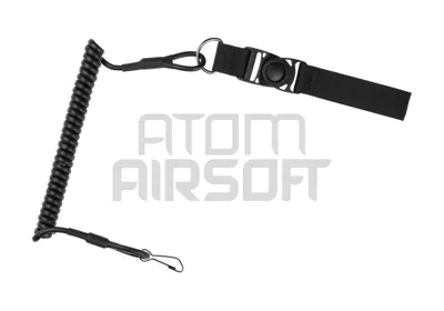 Pistoolin Varmistusnaru, Lanyard - Musta - Amomax