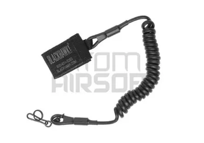 Pistoolin Varmistusnaru, Lanyard with Swivel – Musta - Blackhawk