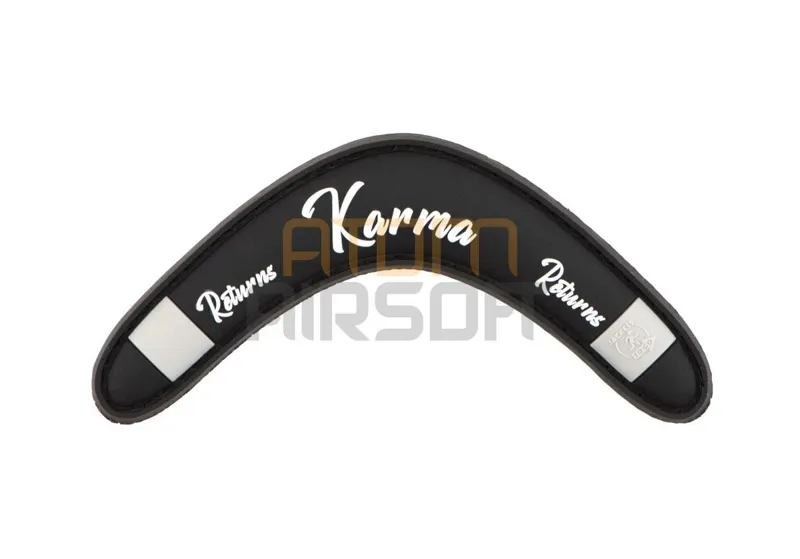 JTG "Karma Returns Rubber Patch" PVC Velcromerkki · Negro