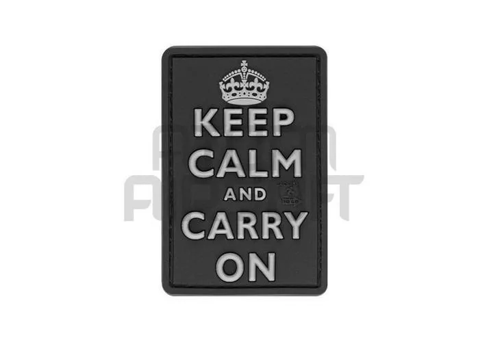 JTG "Keep Calm" 3D Velcromerkki