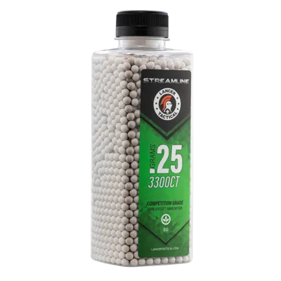Billes Streamline 0.25g BIO Bouteille 3300 BBs - Lancer Tactical