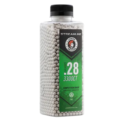 Billes Streamline 0.28g BIO Bouteille 3300 BBs - Lancer Tactical