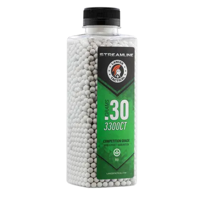 Billes Streamline 0.30g BIO Bouteille 3300 BBs - Lancer Tactical