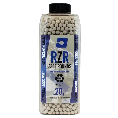Billes RZR 0.20g BIO Bouteille 3500 BBs - Nuprol