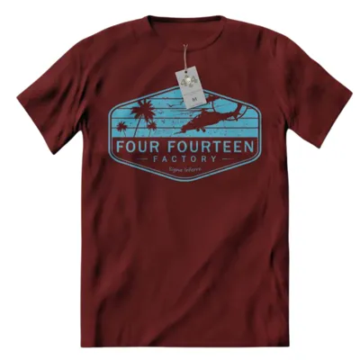 4-14 T-Shirt “STORM” Burgundy - 4-14 Factory