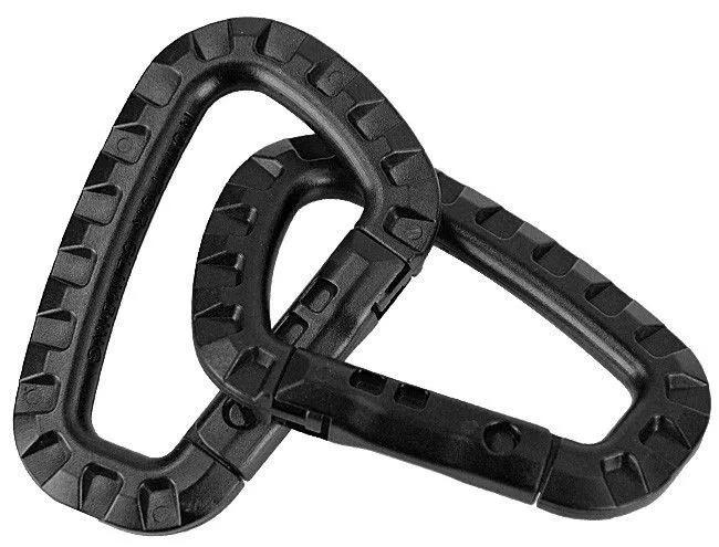 Mil-Tec Moschettoni Karabiner ABS · Negro