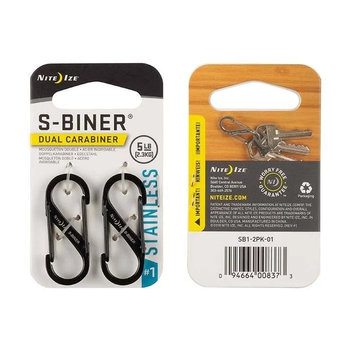 Nite Ize S-Biner 1 - 2 Pack · Black black