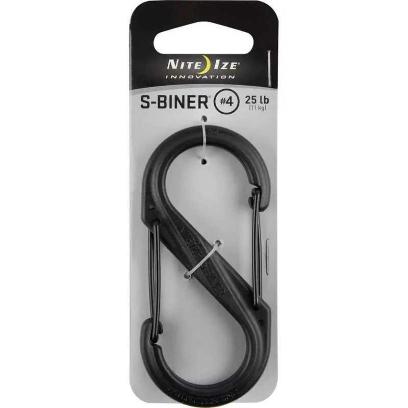 Nite Ize S-Biner 4 Plastic Gate · Black black