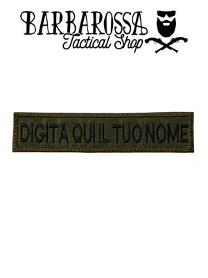 Patch "Digita Qui Il Tuo Nome" - Barbarossa Tactical Shop