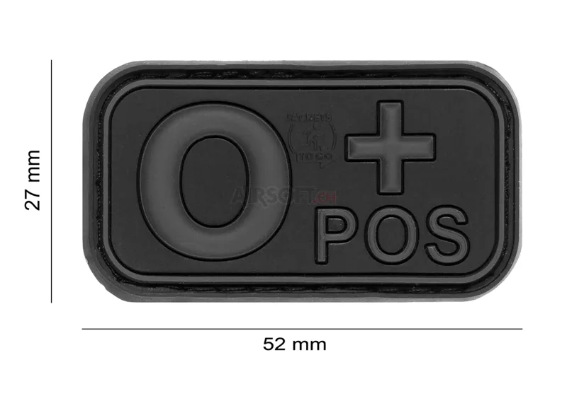 Jackets to go Patch Gruppo Sanguigno 0+ · Gris