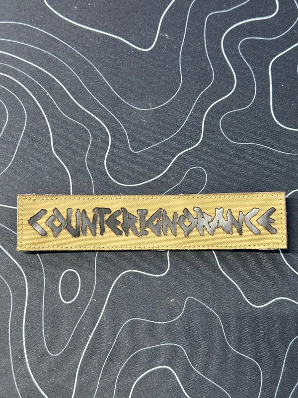 Counter Ignorance Patch Laser Cut · Coyote
