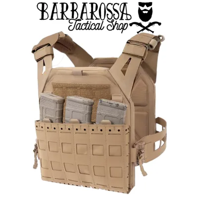 Warrior Laser Cut LPC V3 Low Profile Plate Carrier Base with Slimline Ladder Sides, Kangaroo Pouch & 5.56mm Triple Insert - Warrior Assault Systems