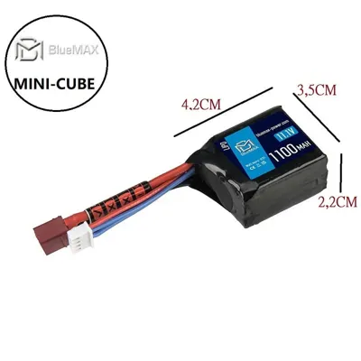 Batteria LIPO 11.1V 1100mAh 15C Cube Deans Alta Performance - BlueMax