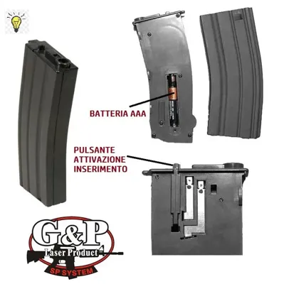 Caricatore Monofilare 130BBs Illuminato Funzione Tracer - G&P