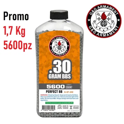 Pallini Perfect 0,30g 5600PZ in Bottiglia Da 1,7kg - G&G Armament