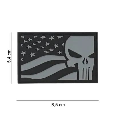 Patch 3D PVC Bandiera Punisher U.s.a - 101 Inc