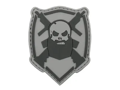Patch 3D PVC Bearded Skull - 8Fields