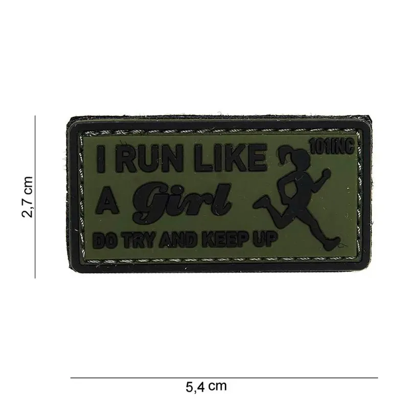 101 Inc Patch 3D PVC Corro Come una Ragazza