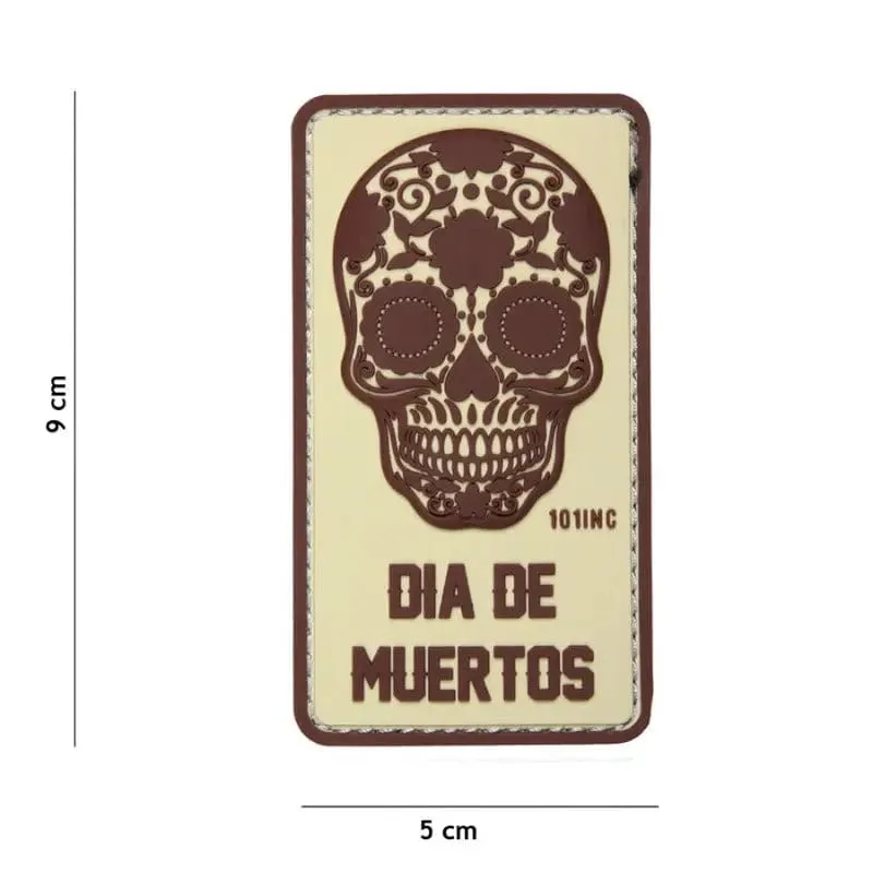 101 Inc Patch 3D PVC Dia de Muertos · Coyote