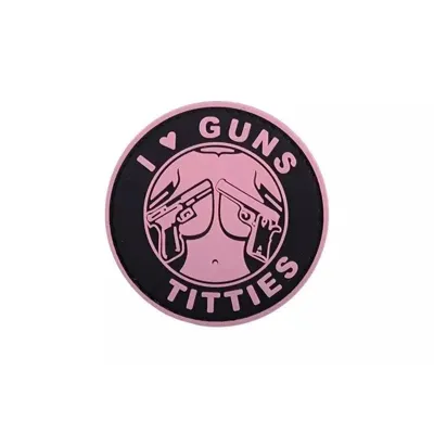 Patch 3D PVC I Love Guns Titties - GFC Tactical