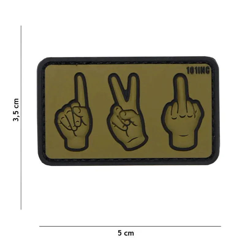 101 Inc Patch 3D PVC One, Two, Fuck You