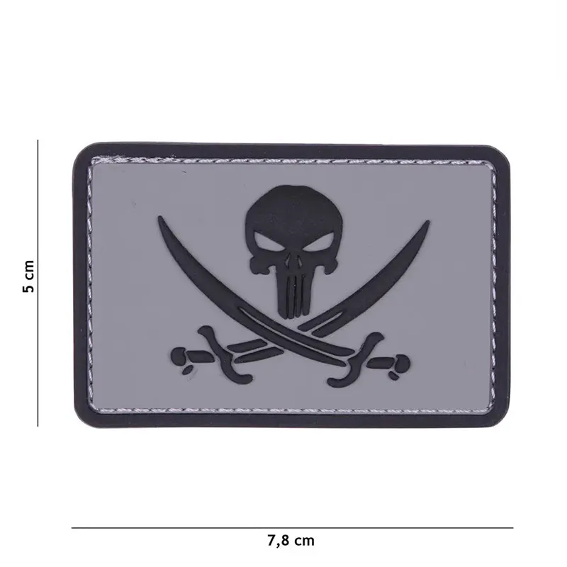 101 Inc Patch 3D PVC Punisher Pirate · Gris
