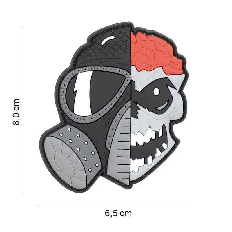 101 Inc Patch 3D PVC Teschio con Maschera Gas