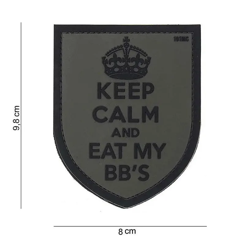 101 Inc Patch PVC 3D Keep Calm · Gris