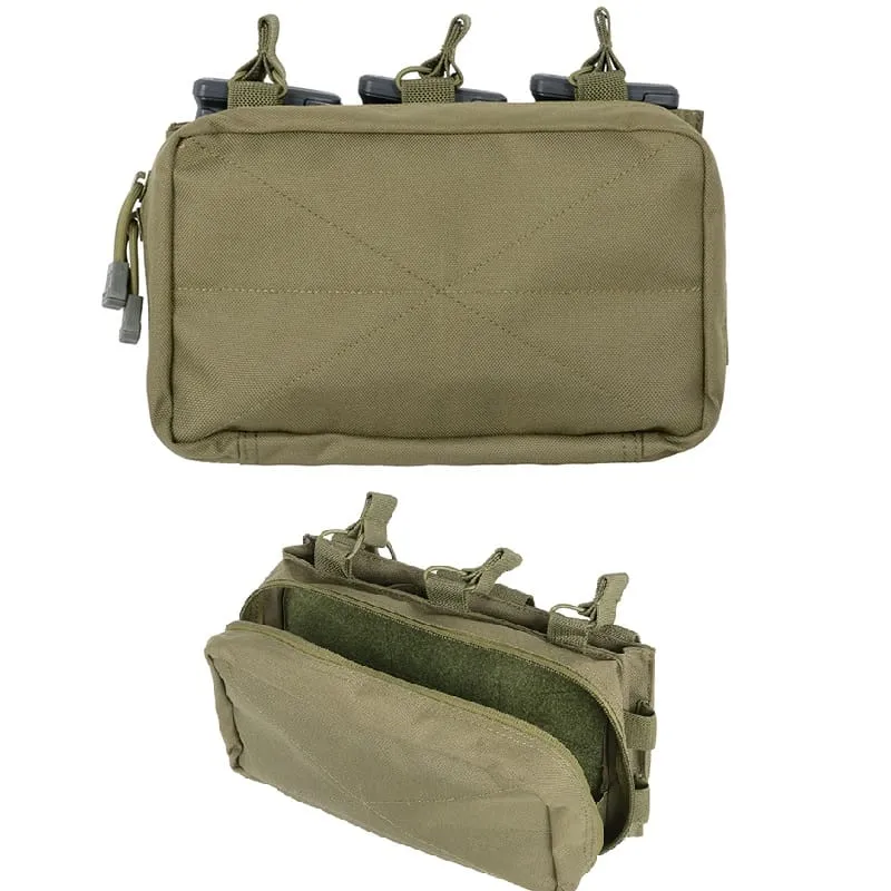 8Fields Tasca Porta Caricatori Tripla con Utility Large · Od green