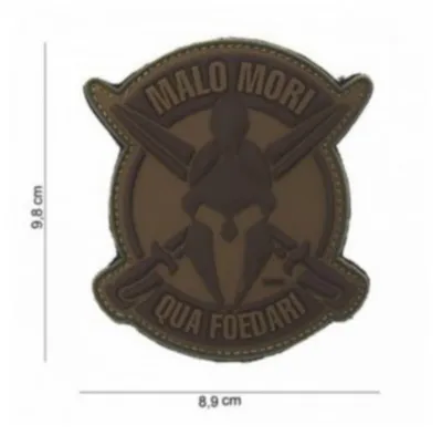 3D Malo Mori Qua Foedari Spartan RUBBER98X89MM Patch - softair italia