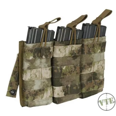A-Tacs M4-M16 Triple Open Top MAG Pouch with Bungee System - softair italia