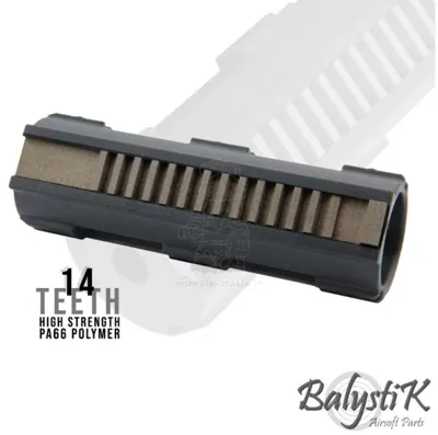 Balystic 14 Teeth Steel Lightweight Rack Piston By Balystic - Balystik HPA Airsoft Parts