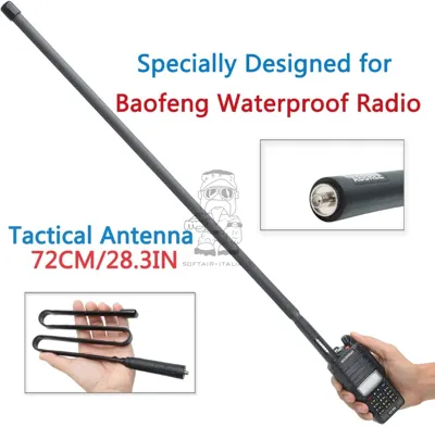 SMA Female 72cm Tactical Folding Antenna Innesto Femmina - Baofeng