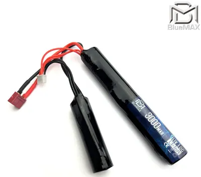 LI-ION Battery Batteria 11.1V 3000mAh 20C CQB Type T-Deans Connector - BlueMax