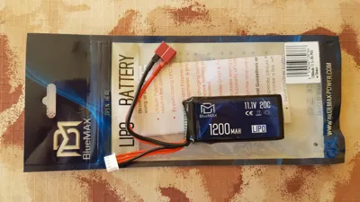 Li-Po Battery Batteria 11.1V 1200mAh 20C PEQ Deans By Max - BlueMax