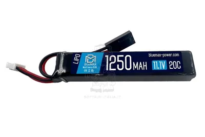 Li-Po Battery Batteria 1250mAh 20C 11.1V Stick W Mini Tamiya By Max - BlueMax
