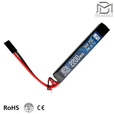 Li-Po Battery Batteria 7,4V 2200mAh 20C Stick - BlueMax