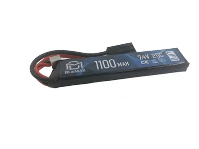 Li-Po Battery Batteria 7.4V 1100mAh 20C Stick By Max - BlueMax