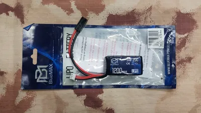 Li-Po Battery Batteria 7.4V 1200mAh 20C PEQ Tamiya By Max - BlueMax