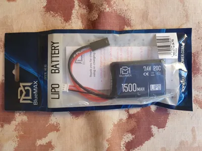 Li-Po Battery Batteria 7.4V 1500mAh 20C PEQ Type Mini Tamiya - BlueMax
