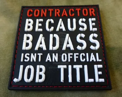 Contractor Badass 3D Rubber Patch - Klaus